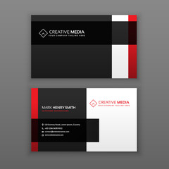 red and black professional business card design