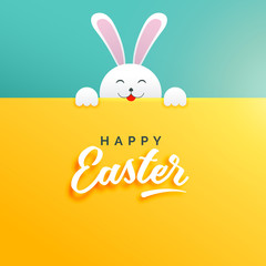 cute background of rabbit for happy easter