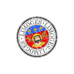 Limoges city stamp