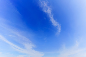 White clouds and blue sky background