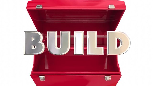 Build Word Toolbox Construction Project 3d Animation