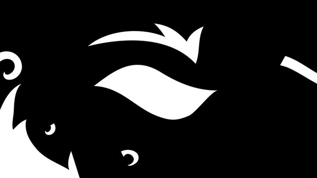 Russian hackers. Bear at work on the computer. Animation.