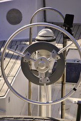 modern boat steel steering helm