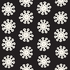 Vector seamless freehand pattern. Abstract background with floral brush strokes. Hand drawn texture