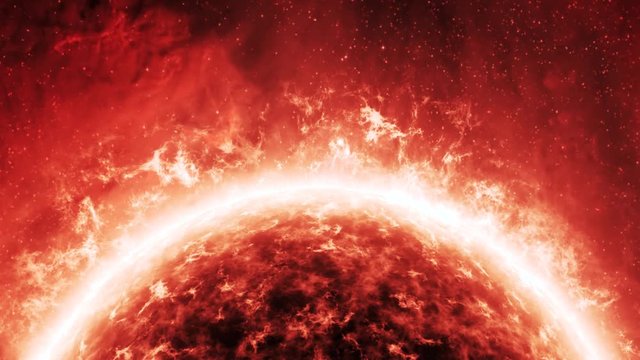 Beautiful Sun surface and Solar flares animation.