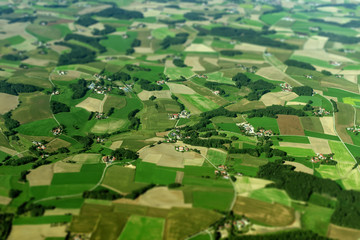 Aerial view of farmlands in Germany.