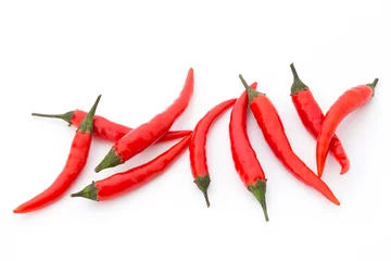 Fotobehang Chili pepper on the white background. © gitusik