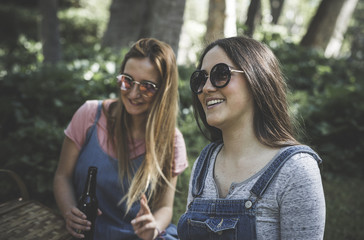 Obraz premium Lesbian Couple Together Outdoors Concept
