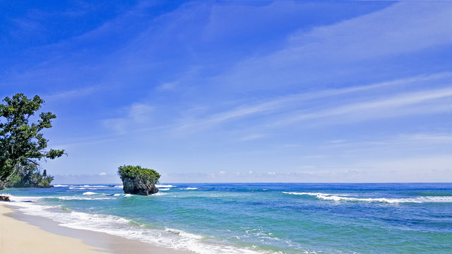 Morotai island marine landscape, East Indonesia