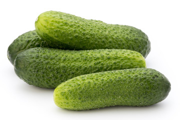 The first spring ecologically cucumbers.