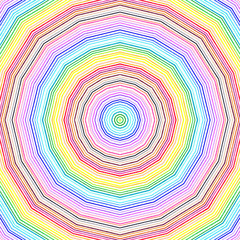 Bright color radial pattern