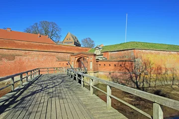 Papier Peint photo autocollant Travaux détablissement Festung Dömitz: Zugang mit Zugbrücke (1559, Mecklenburg-Vorpommern)