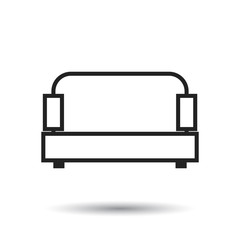 Sofa vector illustration isolated on white background. Sofa icon vector illustration.
