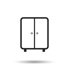 Cupboard furniture icon. Furniture vector illustration on white background.