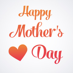 Happy Mothers Day Lettering Calligraphic Emblem . Vector Design Element For Greeting Card and Other Print Templates. Inscription for greeting card or poster design. Typography composition.