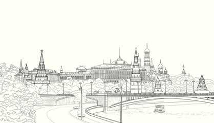 Sketch of the Moskow Kremlin