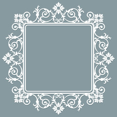 White openwork frame