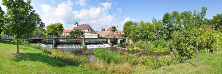 Fototapeta na wymiar Panorama Stadtilm in Thüringen