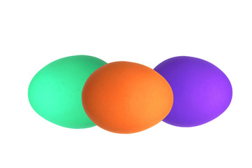 Colorful Easter Eggs isolated on white