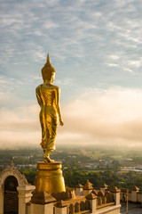 Buddha statue standing at Wat Phra That Khao Noi, Nan, thailand.