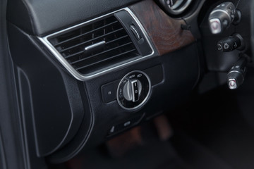 Fototapeta premium Luxury car interior details.