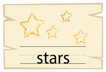 Wordcard for word stars