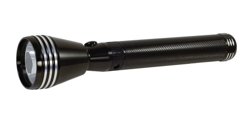 horizontal black pocket flashlight