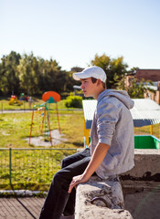 Pensive Teenager outdoor