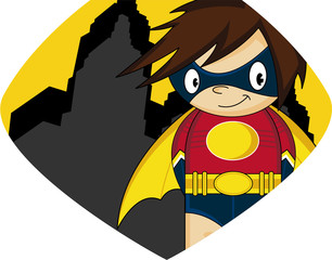 Cartoon Heroic Superhero Character