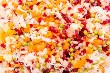 Vegetable garden. The cut vegetables. Healthy food. Home-made food.