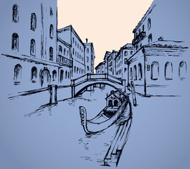 Venice. Vector cityscape
