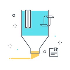 Color line, marker concept illustration, icon