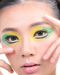 Naklejka premium Asian Woman Fashion Makeup.