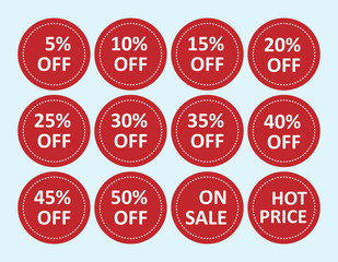 vector of  on sale tags