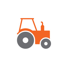Tractor colorful vector icon, filled flat sign, solid pictogram isolated on white. Symbol, logo illustration. Pixel perfect