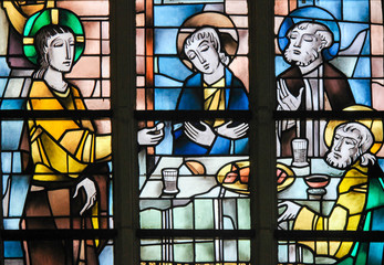 Naklejka na ściany i meble Stained Glass - Jesus at the Last Supper