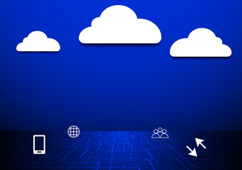 Cloud technology system vector illustration