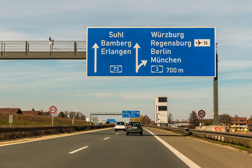 Autobahn A73 - obrazy, fototapety, plakaty