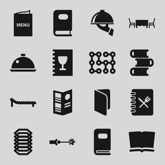 Set of 16 cover filled icons