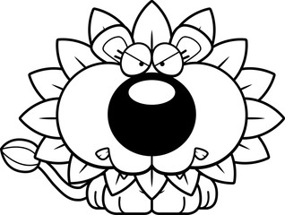 Cartoon Angry Dandelion Lion