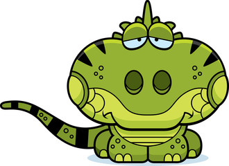 Cartoon Sad Iguana