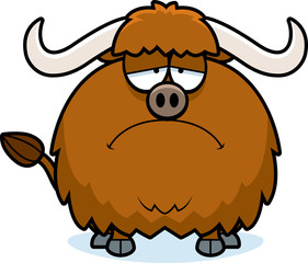 Obraz premium Sad Cartoon Yak
