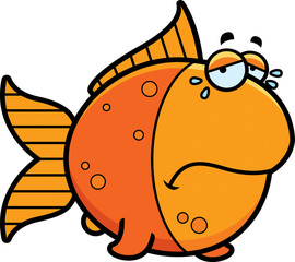 Crying Cartoon Goldfish