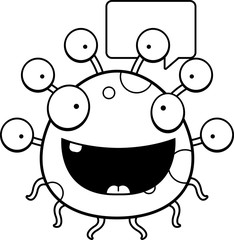 Cartoon Eyeball Monster Talking
