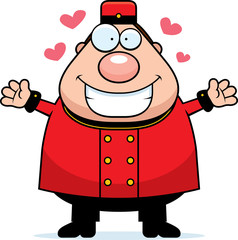 Cartoon Bellhop Hug