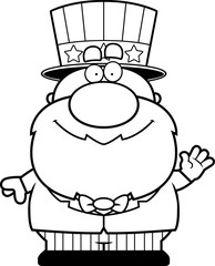 Waving Cartoon Patriot