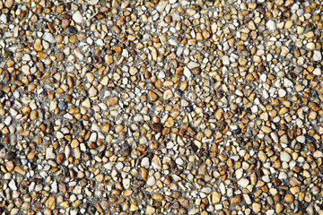 A pebble dash floor texture
