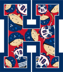 H is for Hockey Alphabet Learning Illustration