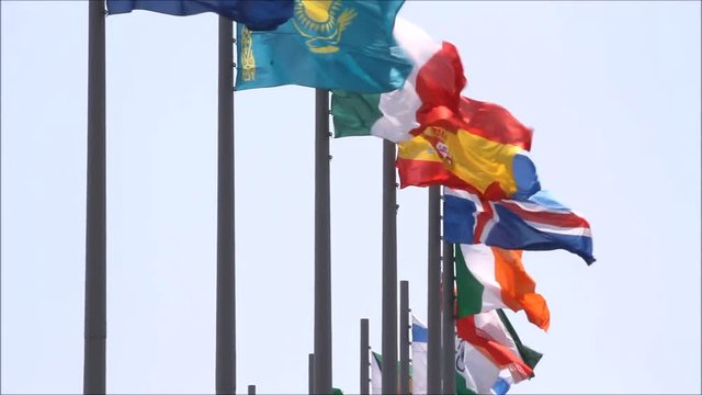 Flags on the wind