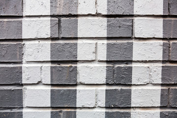 The idea of design embossed wall of an old textured bricks